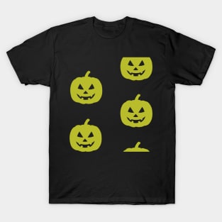 Rotund Jack-O-Lantern Tile (Bright Green) T-Shirt